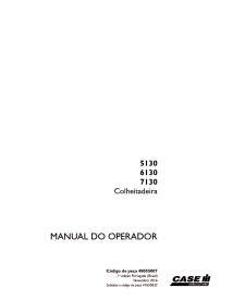 Case IH 5130, 6130, 7130 combine pdf manual do operador PT - Caso IH manuais - CASE-48055007-PT