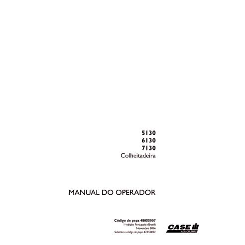Case IH 5130, 6130, 7130 combine pdf operator's manual PT - Case IH manuals - CASE-48055007-PT