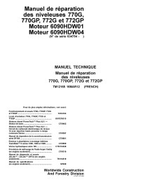 John Deere 770G, 770GP, 772G, 772GP grader pdf repair technical manual FR - John Deere manuals - JD-TMTM12165-FR