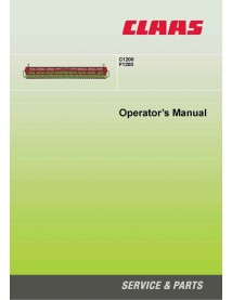 Claas C1200, F1200 header operator's manual - Claas manuals - CLA-2946092