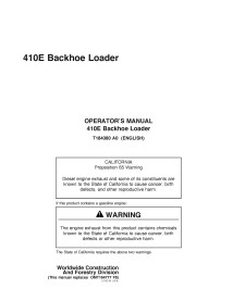 John Deere 410E backhoe loader pdf operator's manual  - John Deere manuals - JD-OMT184380