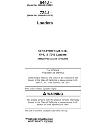 John Deere 644J, 724J cargador pdf manual del operador - John Deere manuales - JD-OMT200782