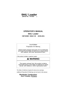 John Deere 644J, 724J chargeur pdf manuel d'utilisation - John Deere manuels - JD-OMT229851