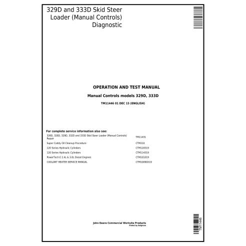 John Deere 329D, 333D skid loader pdf fonctionnement et test manuel technique - John Deere manuels - JD-TM11446
