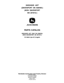 JD-PC10003 John Deere 350D, 400D articulated truck parts catalog (PC10003)