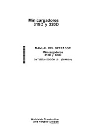 John Deere 318D, 320D minicargador pdf manual del operador ES - John Deere manuales - JD-OMT256728-ES