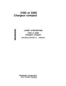 JD-OMT256724-FR John Deere 318D, 320D skid loader operator's manual FR (OMT256724)