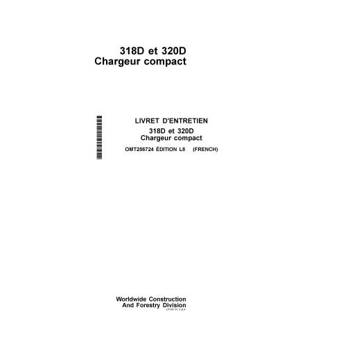 John Deere 318D, 320D minicarregadeira pdf manual do operador FR - John Deere manuais - JD-OMT256724-FR