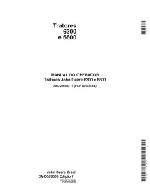 John Deere 6300, 6500, 6600 tractor pdf manual del operador PT - John Deere manuales - JD-OMCQ26563-PT