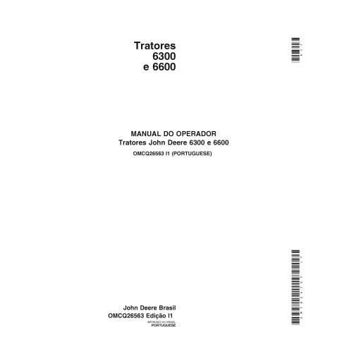 John Deere 6300, 6500, 6600 tractor pdf manual del operador PT - John Deere manuales - JD-OMCQ26563-PT