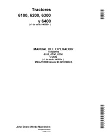 John Deere 6100, 6200, 6300, 6400 tractor pdf manual del operador ES - John Deere manuales - JD-OMAL110988-ES