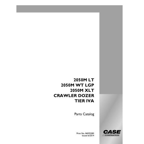 Case 2050M LT, 2050M WT LGP, 2050M XLT TIER IVA bulldozer sobre orugas pdf catálogo de piezas - Caso manuales - CASE-84593383