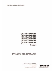 Case JX60, JX70, JX75, JX80, JX90, JX95 Straddle tractor pdf manual del operador ES - Caso manuales - CASE-47918191