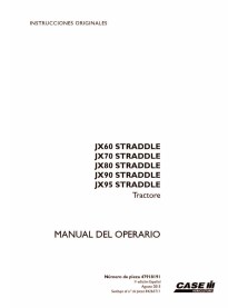 Case JX60, JX70, JX75, JX80, JX90, JX95 Straddle trator pdf manual do operador ES - Caso manuais - CASE-47918191