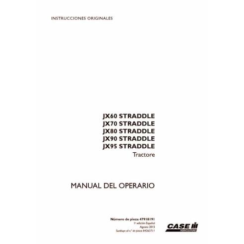 Case JX60, JX70, JX75, JX80, JX90, JX95 Straddle tractor pdf manual del operador ES - Caso manuales - CASE-47918191