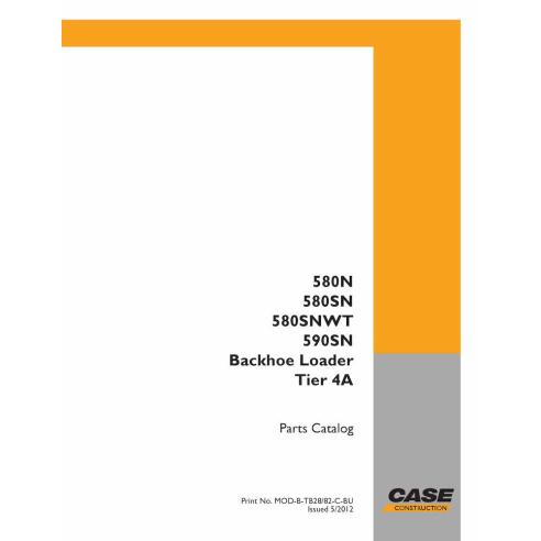 Case 580N, 580SN, 580SNWT, 590SN Tier 4A retroexcavadora catálogo de piezas en pdf - Caso manuales - CASE-MOD-B-TB28-82-C-BU