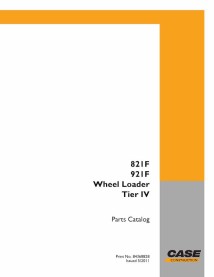 Catálogo de peças em PDF da carregadeira de rodas Case 821F, 921F Tier IV - Caso manuais - CASE-84368828