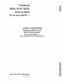JD-OMAL152878-FR Manuel d'utilisation du tracteur John Deere 6010, 6110, 6210, 6310, 6410 FR (OMAL152878)