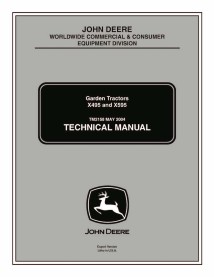 John Deere X495, X595 trator utilitário compacto pdf manual técnico - John Deere manuais - JD-TM2158