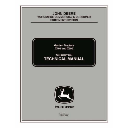 John Deere X495, X595 compact utility tractor pdf technical manual  - John Deere manuals - JD-TM2158