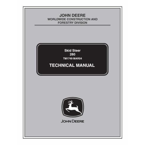 Manual técnico da minicarregadeira John Deere 280 pdf - John Deere manuais - JD-TM1749