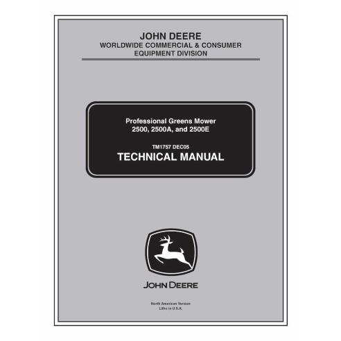 John Deere 2500, 2500A, and 2500E mower pdf technical manual  - John Deere manuals - JD-TM1757