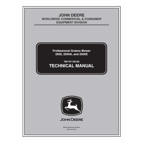 TM1757 John Deere 2500, 2500A y 2500E cortacésped pdf manual técnico