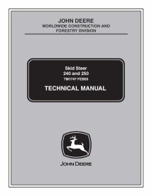 John Deere 240, 250 cargador de dirección deslizante pdf manual técnico - John Deere manuales - JD-TM1747