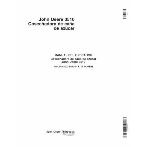 Cosechadora John Deere 3510 pdf manual del operador ES - John Deere manuales - JD-OMCM351023-ES