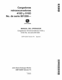 John Deere 410D, 510D backhoe loader pdf operator's manual ES - John Deere manuals - JD-OMT152597-ES