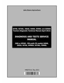 TM607519 John Deere 5076E, 5076EL, 5082E, 5090E, 5090EL and 5090EH tractor pdf diagnosis and tests manual