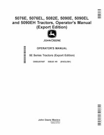 John Deere 5076E, 5076EL, 5082E, 5090E, 5090EL et 5090EH MY2016-2019 tracteur pdf manuel d'utilisation - John Deere manuels -...