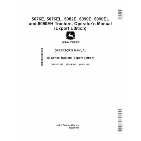 JD-OMSU57587 John Deere 5076E, 5076EL, 5082E, 5090E, 5090EL e 5090EH trator MY2016-2019 pdf manual do operador