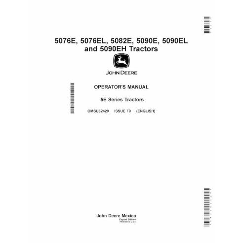 JD-OMSU62429 John Deere 5076E, 5076EL, 5082E, 5090E, 5090EL e 5090EH trator MY2020-2021 pdf manual do operador