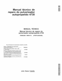 John Deere 4730 pulverizador pdf manual técnico de reparação PT - John Deere manuais - JD-TM802554-PT