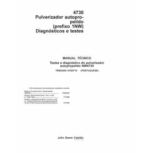 John Deere NW4730 pulvérisateur pdf diagnostic et manuel de tests PT - John Deere manuels - JD-TM802545-PT