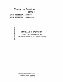 JD-OMT392842X54-PT John Deere 850J-II crawler dozer operator's manual PT (OMT392842X54)