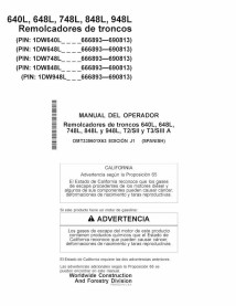 John Deere 640L, 648L, 748L, 848L, and 948L skid loader pdf operator's manual ES - John Deere manuals - JD-OMT335601X63-ES