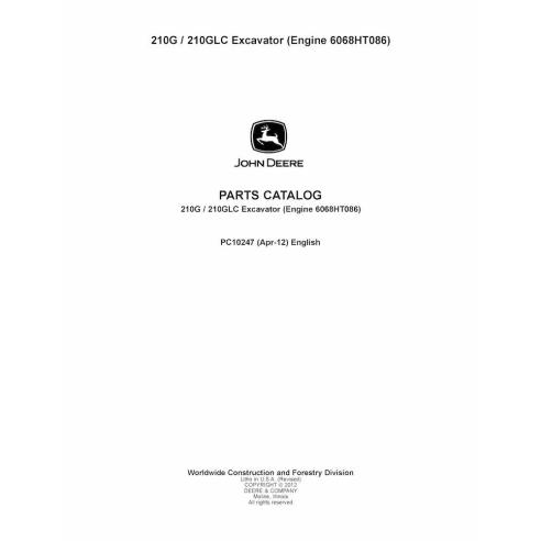 JD-PC10247 John Deere 210G, 210GLC excavator parts catalog (PC10247)