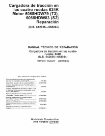 John Deere 624K cargador pdf manual técnico de reparación ES - John Deere manuales - JD-TM11981-ES