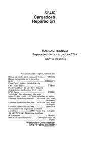 John Deere 624K cargador pdf manual técnico de reparación ES - John Deere manuales - JD-TM11151-ES