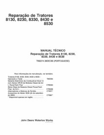 John Deere 8130, 8230, 8330, 8430 , 8530 tractor pdf repair technical manual PT - John Deere manuals - JD-TM2274-PT