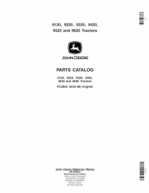 JD-PC2852 Catálogo de repuestos para tractores John Deere 9120, 9220, 9320, 9420, 9520 y 9620 (PC2852)