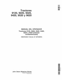 John Deere 9120, 9220, 9320, 9420, 9520 and 9620 tractor pdf operator's manual ES - John Deere manuals - JD-OMAR228221-ES