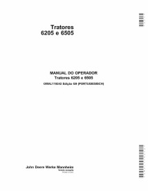 John Deere 6205, 6505 tracteur pdf manuel d'utilisation PT - John Deere manuels - JD-OMAL119242-PT