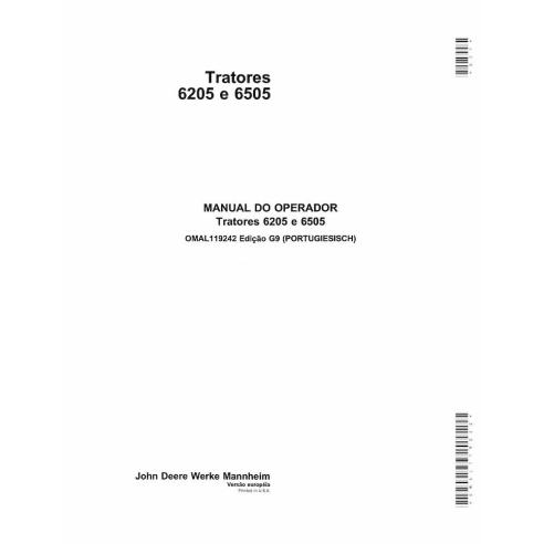 John Deere 6205, 6505 tractor pdf manual del operador PT - John Deere manuales - JD-OMAL119242-PT