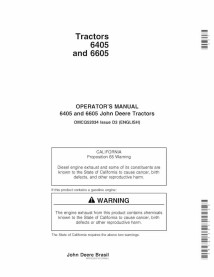 JD-OMCQ52034 Manual do operador do trator John Deere 6405, 6605 (OMCQ52034)