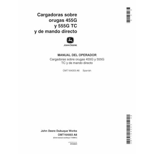 John Deere 455G, 555G topadora pdf manual del operador ES - John Deere manuales - JD-OMT164003-ES