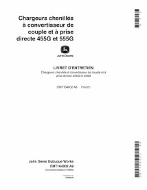 John Deere 455G, 555G trator pdf manual do operador FR - John Deere manuais - JD-OMT164002-FR