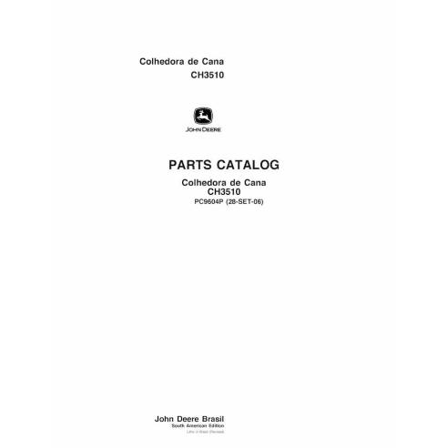 Colheitadeira de cana John Deere 3510 pdf catálogo de peças PT - John Deere manuais - JD-PC9604P-PT